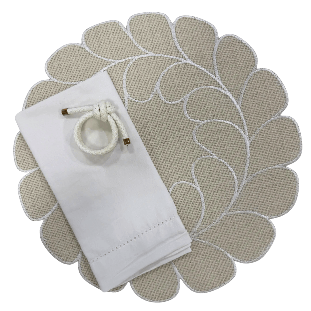 FineLeaf Jogos Americanos KIT White  - 3  PEÇAS