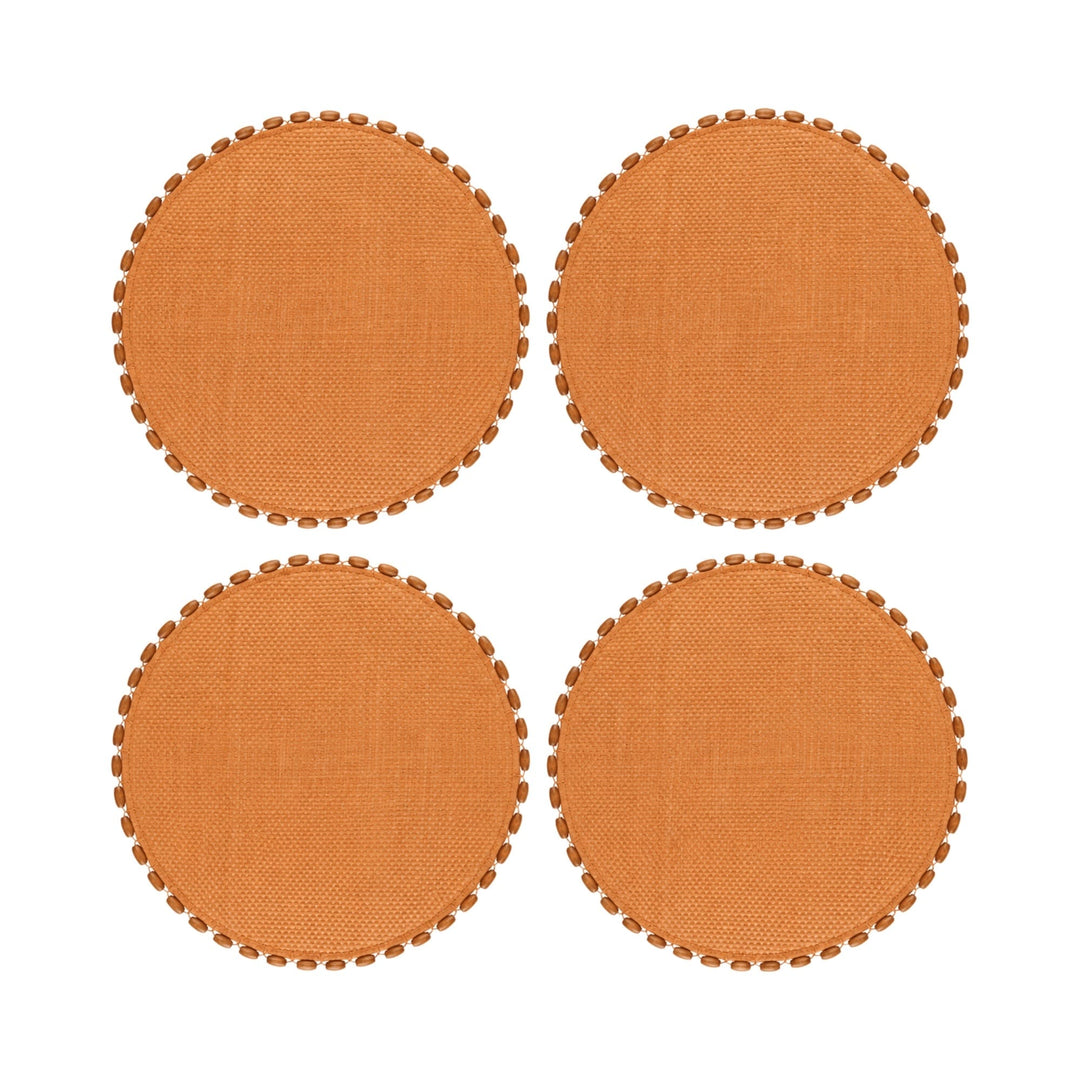 FineLeaf Jogos Americanos Laranja Jogo Americano – kit 4 unidades Bali