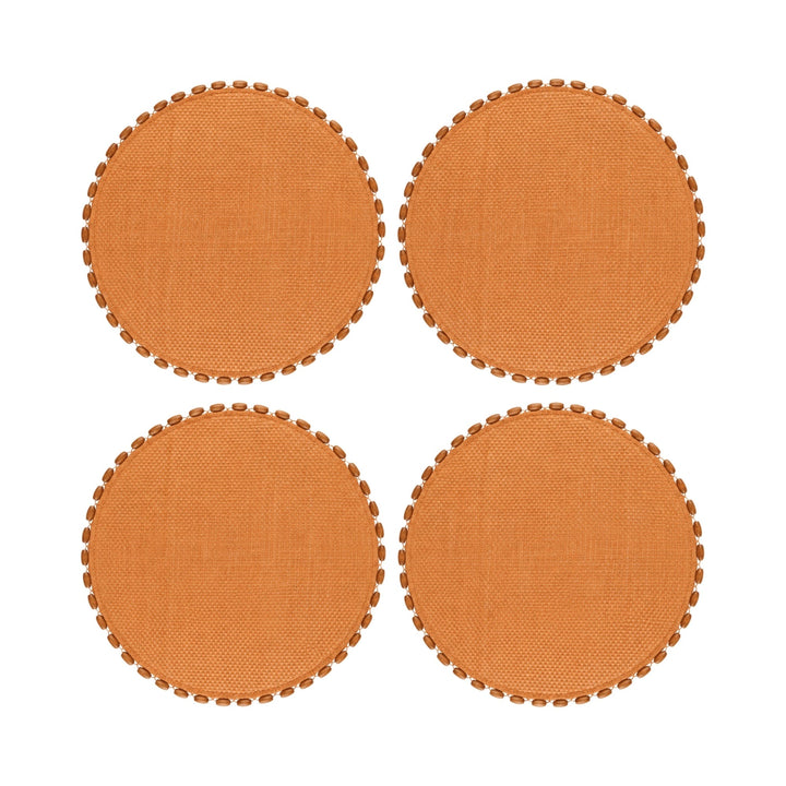 FineLeaf Jogos Americanos Laranja Jogo Americano – kit 4 unidades Bali