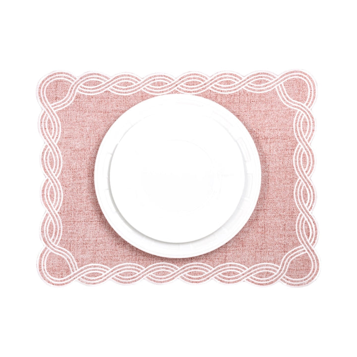 FineLeaf Jogos Americanos Rosa-claro Jogo Americano – ENTRELACER Retangular