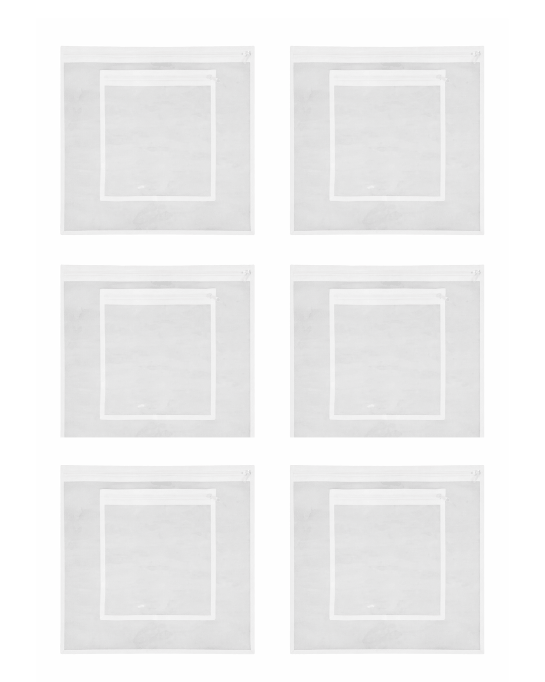 FineLeaf Organizadores KIT 6 Organizadores quadrados  <br> GRANDE COM BOLSO