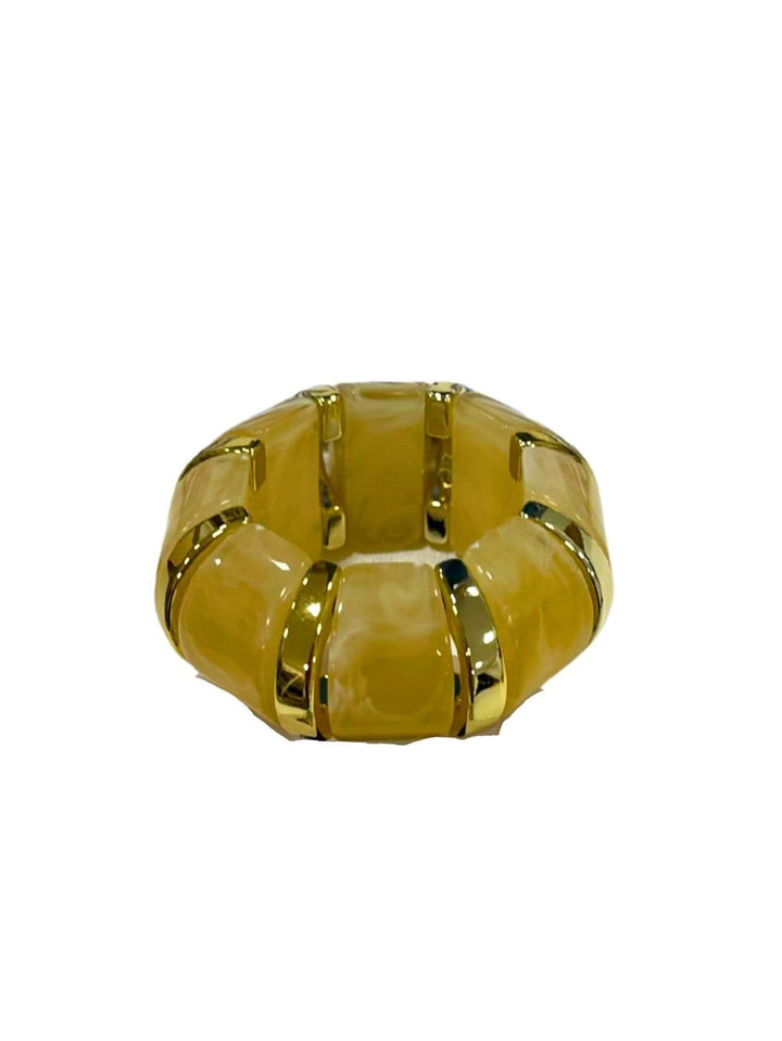 FineLeaf Porta Guardanapos Aura Gold  <br> kit com 4 Unidades