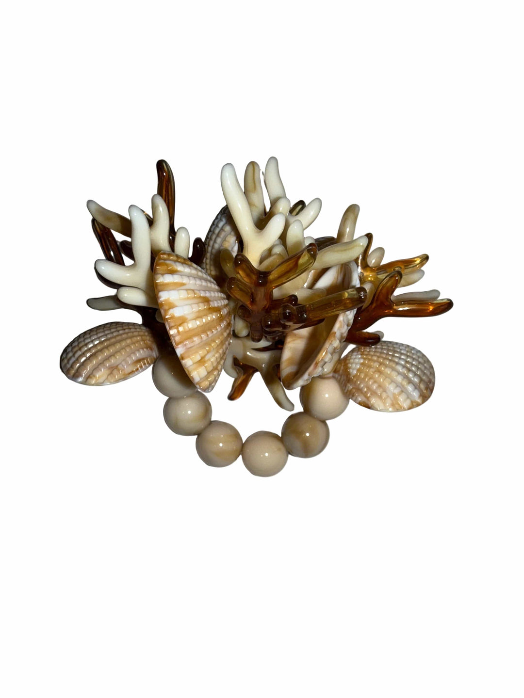 FineLeaf Porta Guardanapos Coral Bege  <br> kit com 4 Unidades