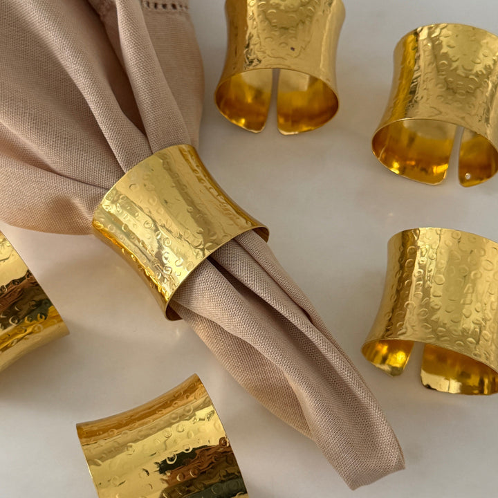 FineLeaf Porta Guardanapos Golden <br> kit com 6 unidades