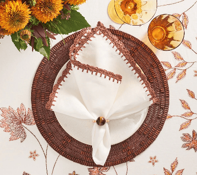 FineLeaf Porta Guardanapos Mineral Gold <br> KIM SEYBERT kit com 4 unidades