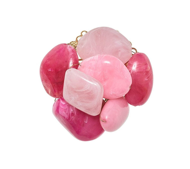 FineLeaf Porta Guardanapos Pedra do Mar  <br> KIM SEYBERT PINK  - kit com 4 unidades