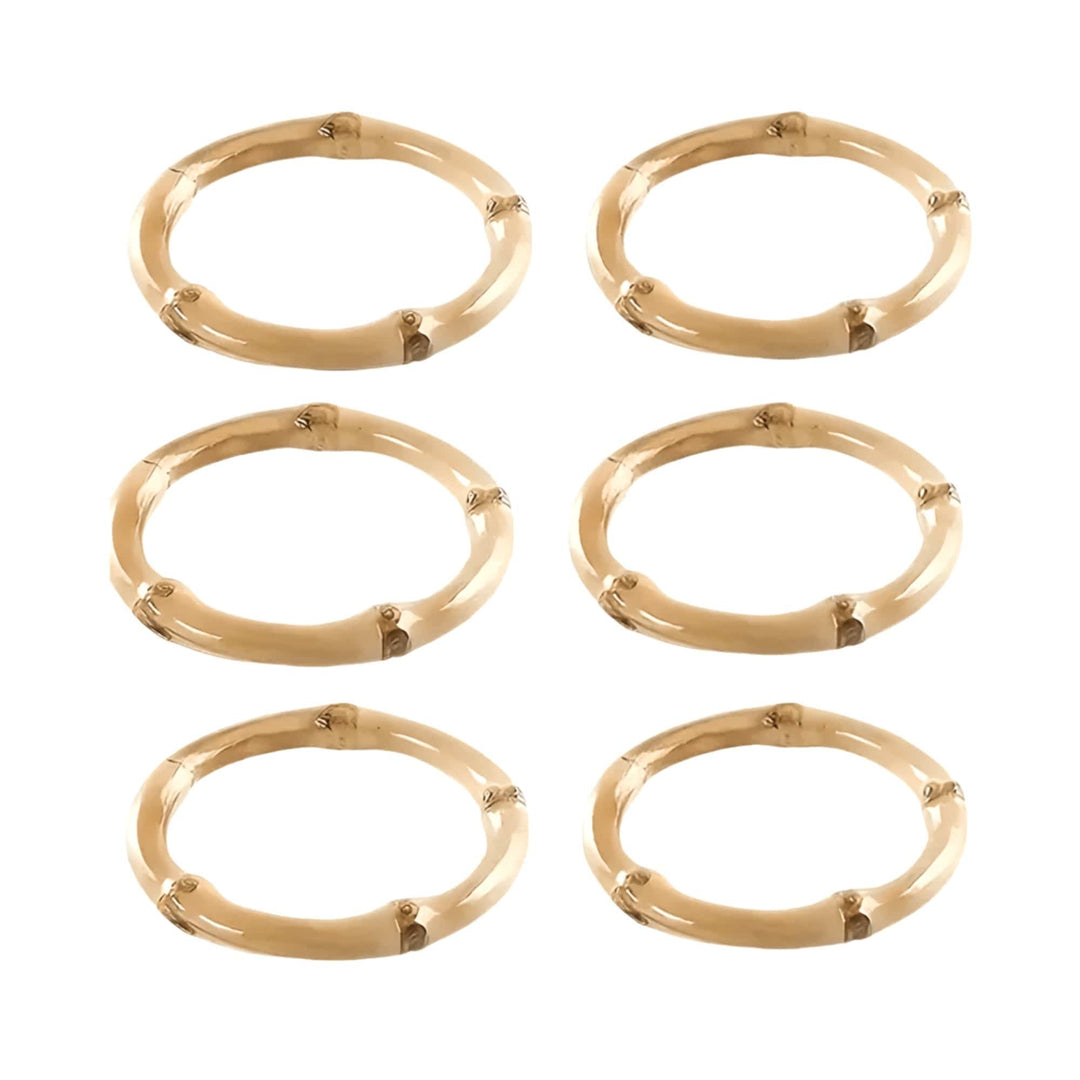 FineLeaf Porta Guardanapos Porta Guardanapos Bamboo – kit com 6 unidades