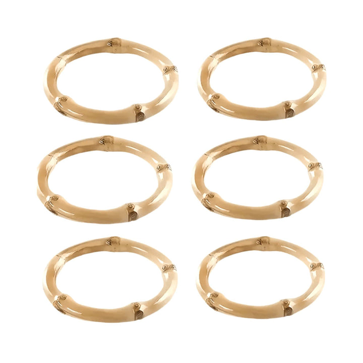 FineLeaf Porta Guardanapos Porta Guardanapos Bamboo – kit com 6 unidades