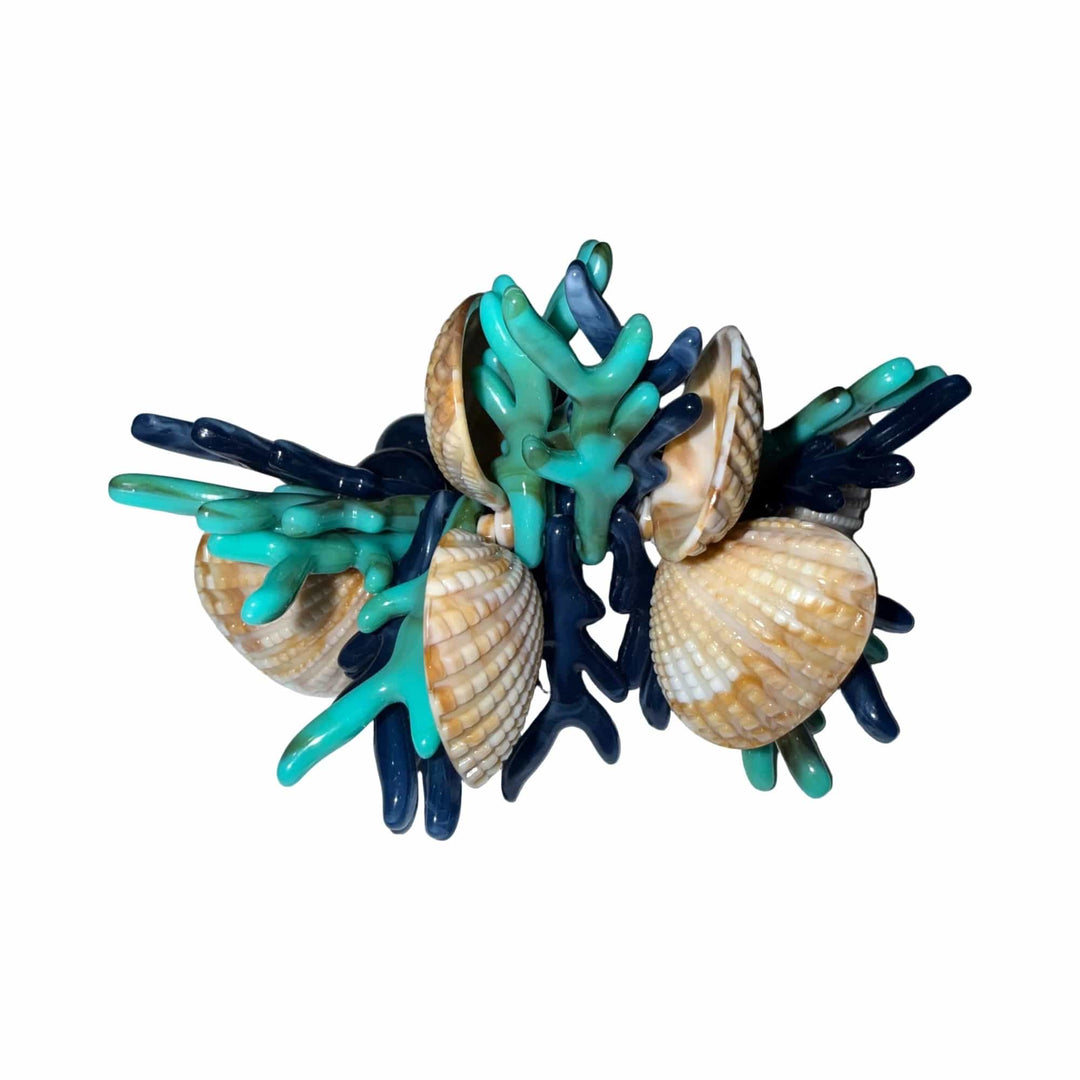 FineLeaf Porta Guardanapos Porta Guardanapos Coral Azul – kit com 4 Unidades