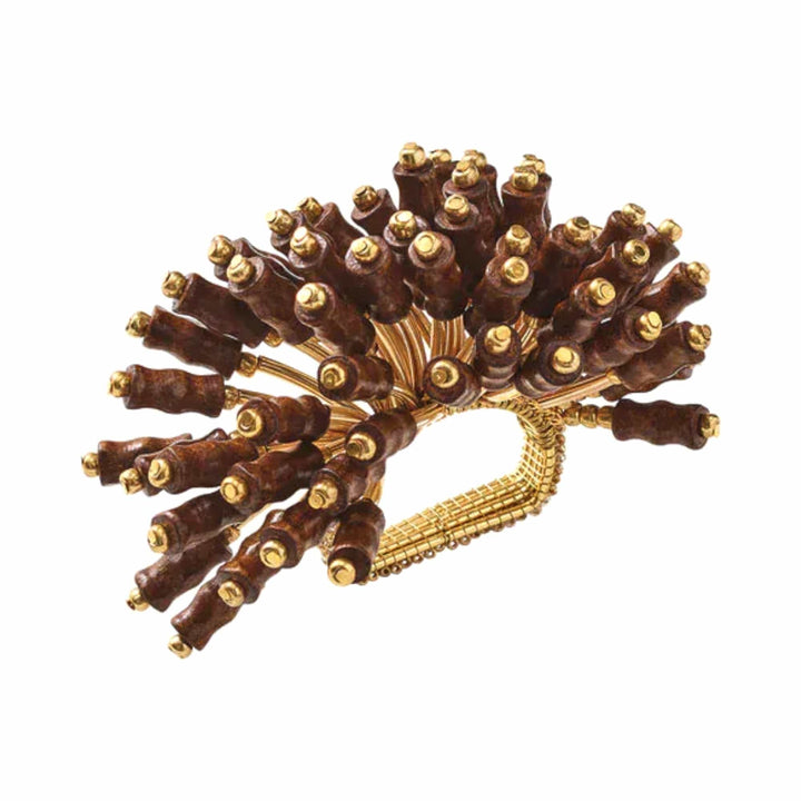 FineLeaf Porta Guardanapos Porta Guardanapos Royal Palm – KIM SEYBERT kit com 4 unidades