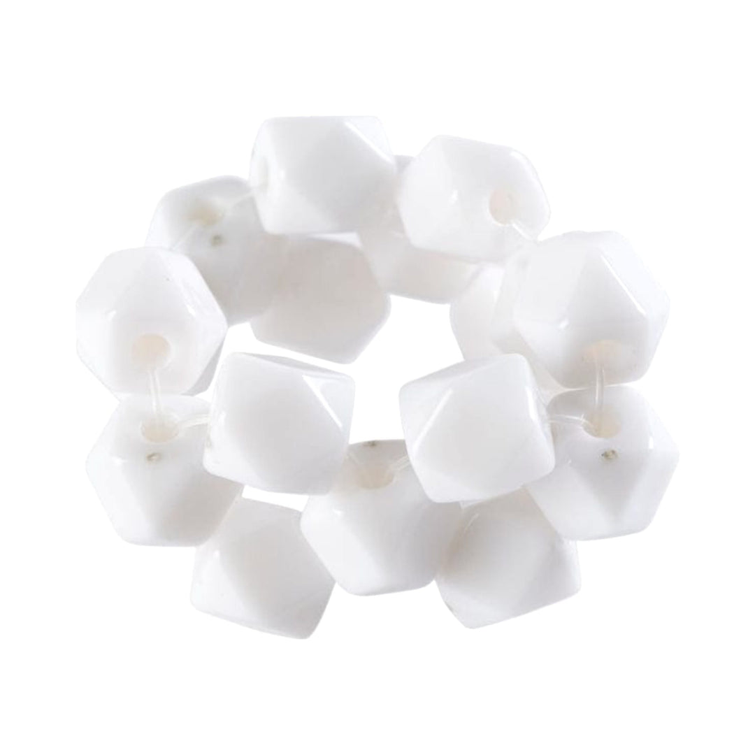 FineLeaf Porta Guardanapos Porta Guardanapos Stone Branco – kit com 4 Unidades