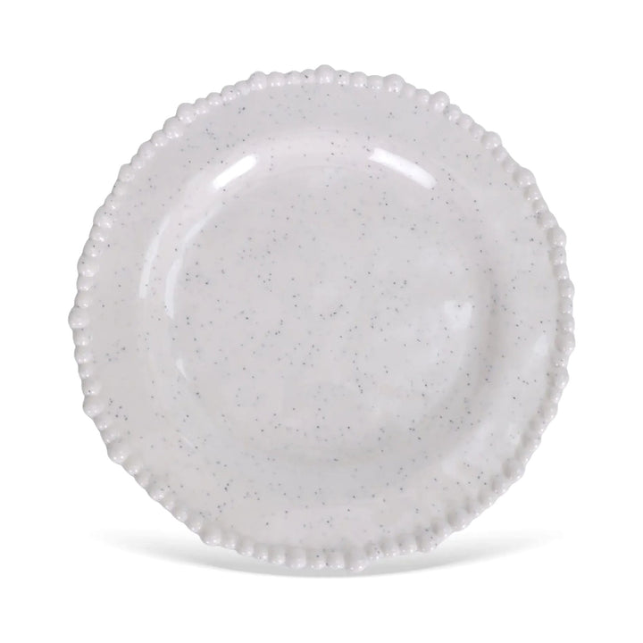 FineLeaf Pratos Conjunto com 6 Pratos de Sobremesa de Melamina Dots Branco
