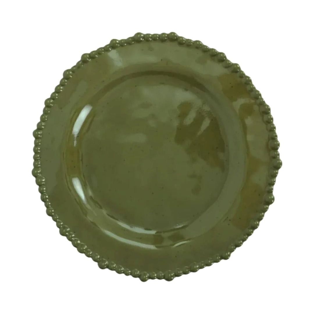 FineLeaf Pratos Conjunto com 6 Pratos de Sobremesa de Melamina Dots Verde