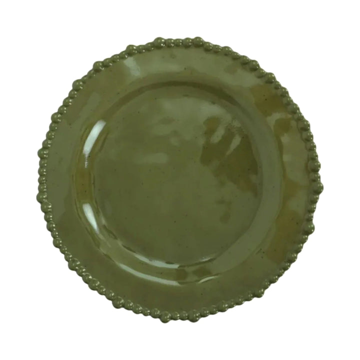 FineLeaf Pratos Conjunto com 6 Pratos de Sobremesa de Melamina Dots Verde