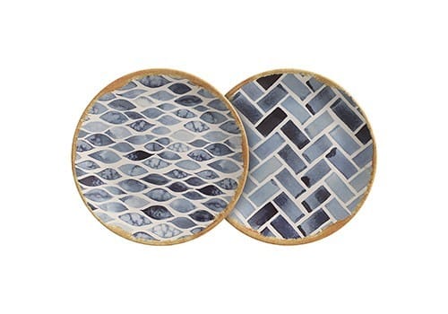 FineLeaf pratos Pratos Raso AZURE <br> Kit com 6 Unidades