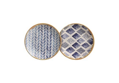 FineLeaf pratos Pratos Sobremesa AZURE <br> Kit com 6 Unidades