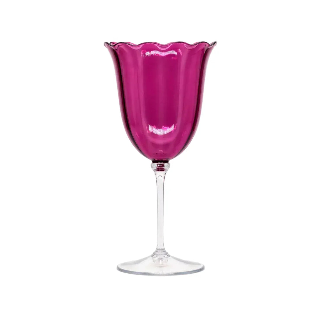 FineLeaf Taça Vinho <br> kit 4 Pink com Dourado