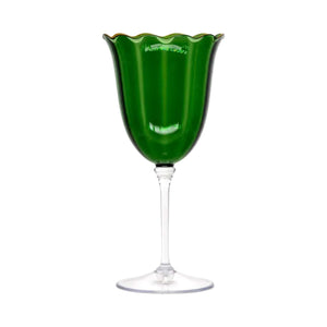 Taças de Vinho Fetely Verde, Kit com 4