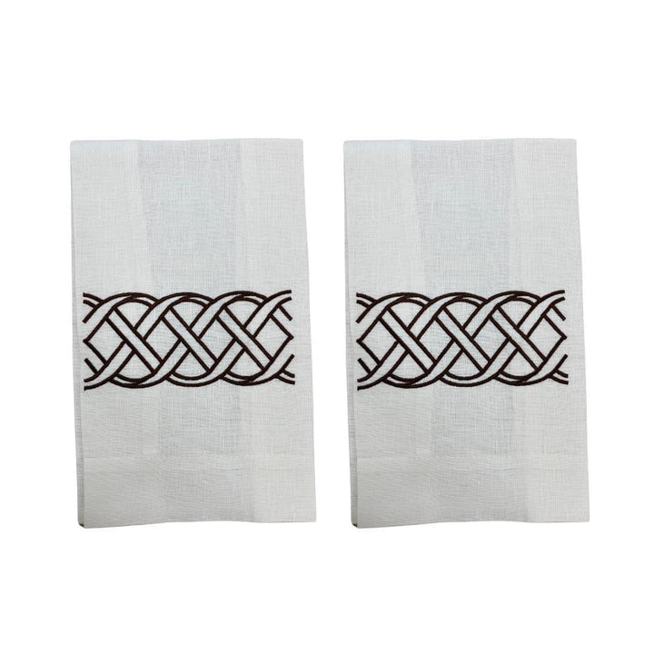 FineLeaf Toalhas de Lavabo Brown Toalhas de Lavabo <br> ZigZag
