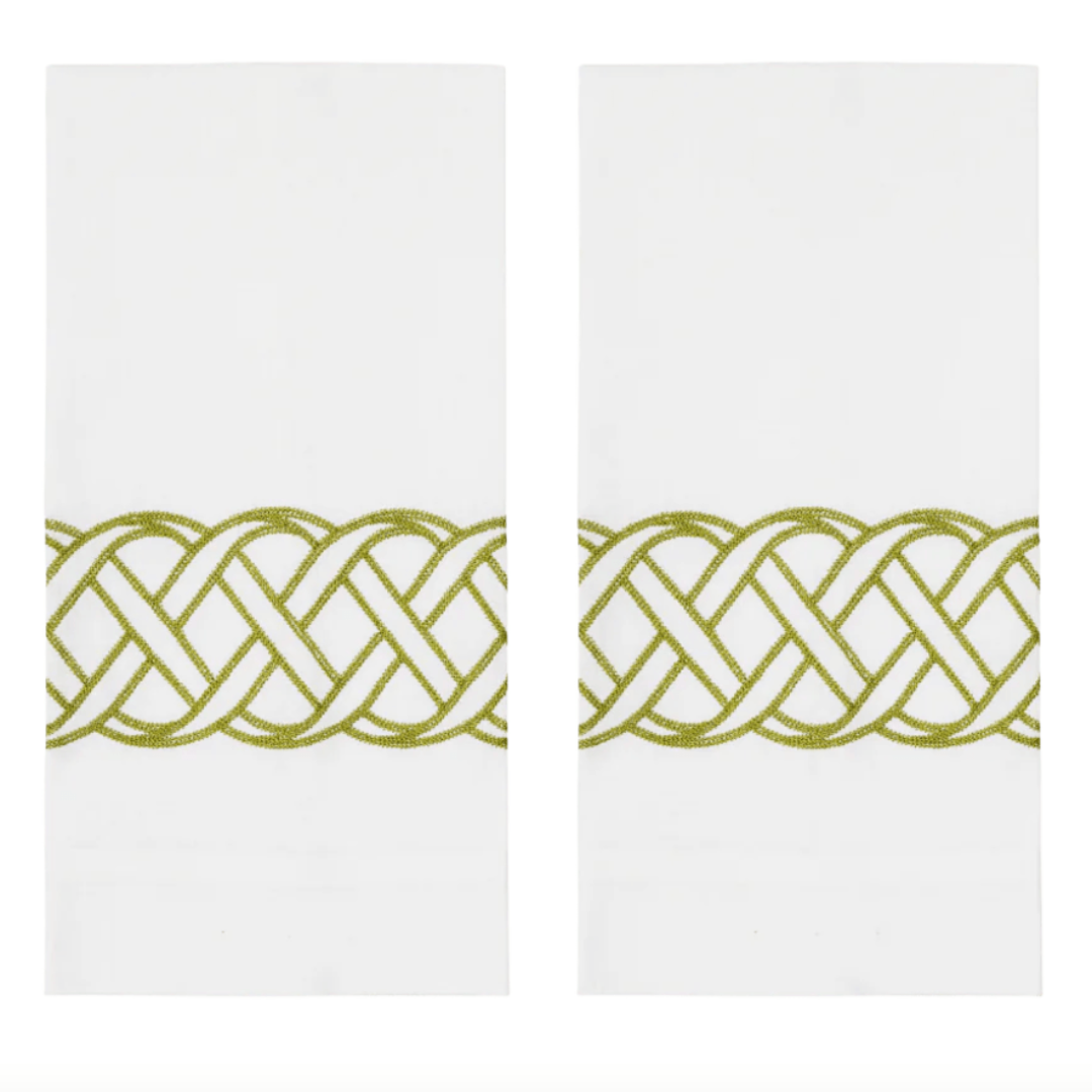 FineLeaf Toalhas de Lavabo Citron Green Toalhas de Lavabo <br> ZigZag