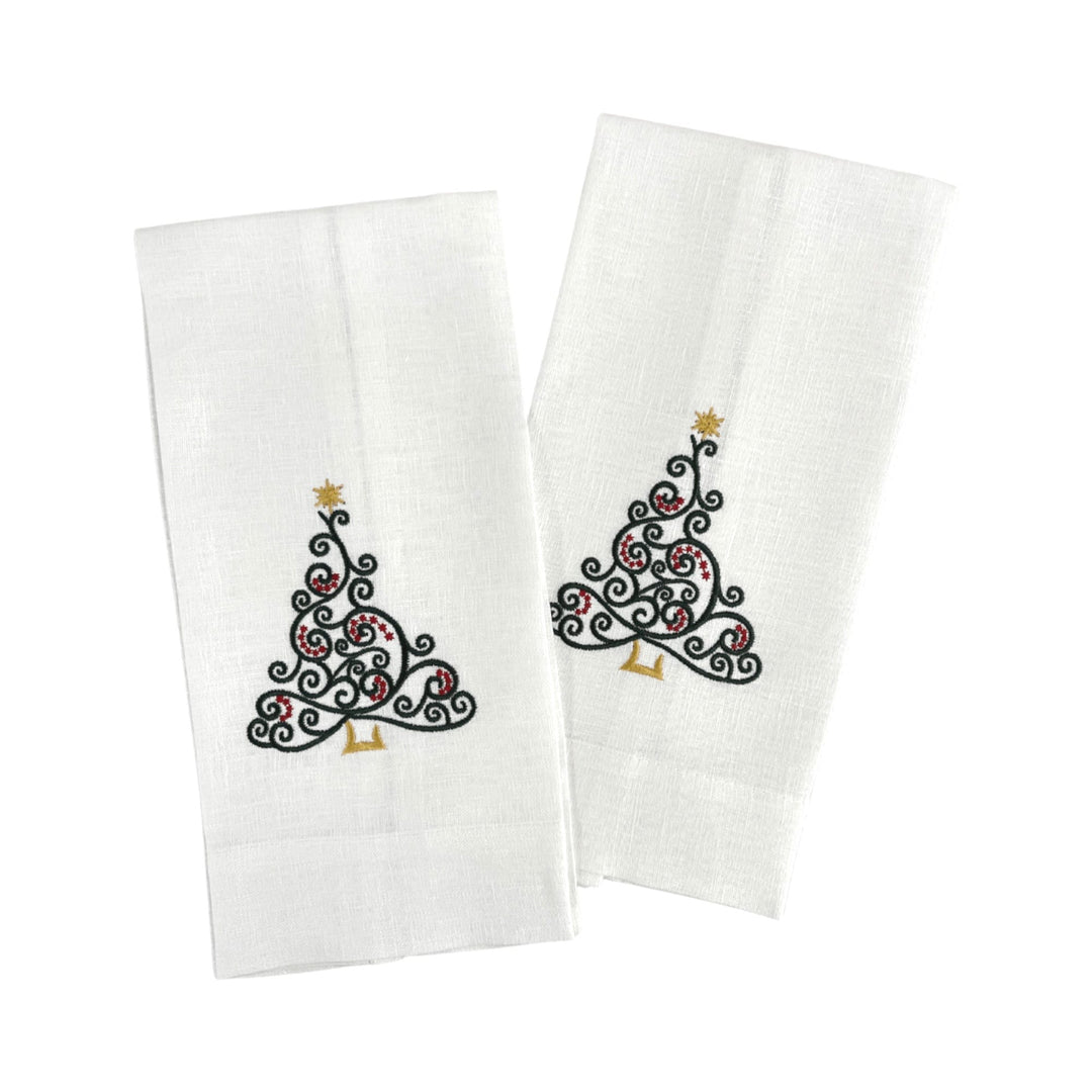 FineLeaf Toalhas de Lavabo Toalhas de Lavabo – ARVORE DE NATAL
