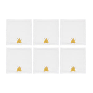 Guardanapos de Coquetel Bee, Kit com 6, Dourado