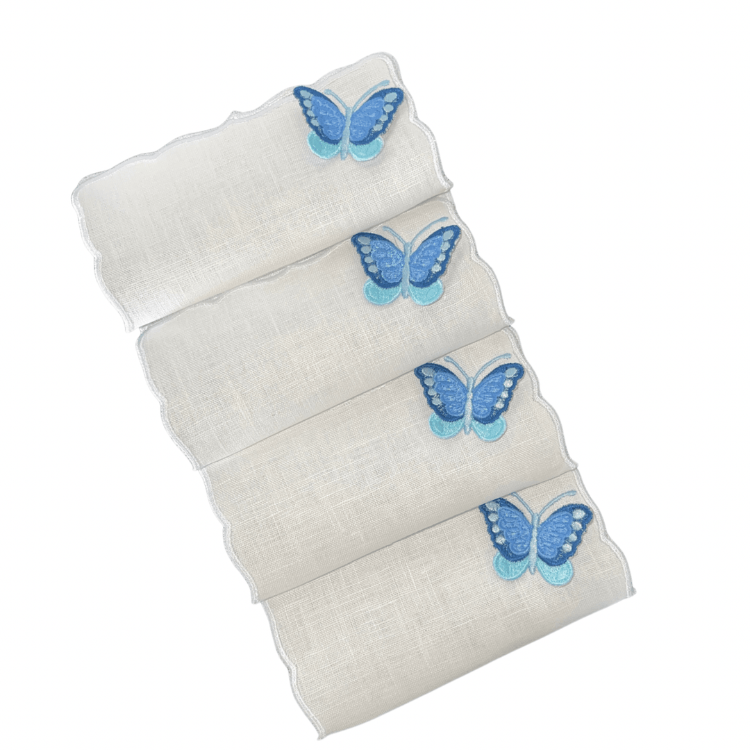 FineLeaf Guardanapos de Coquetel Guardanapos de Coquetel <br>  Borboletas Navy Blue