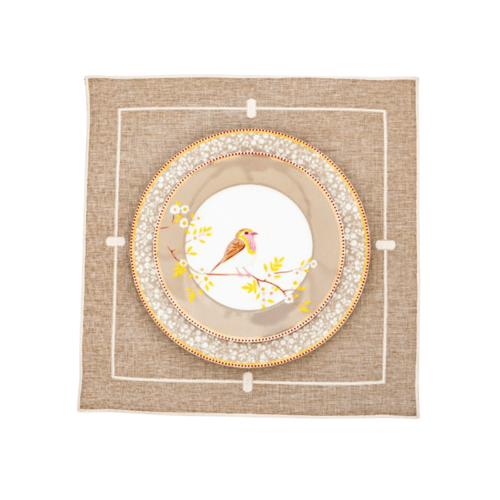 FineLeaf Jogos Americanos Antiquewhite Jogo Americano <br> Minimalista Quadrado