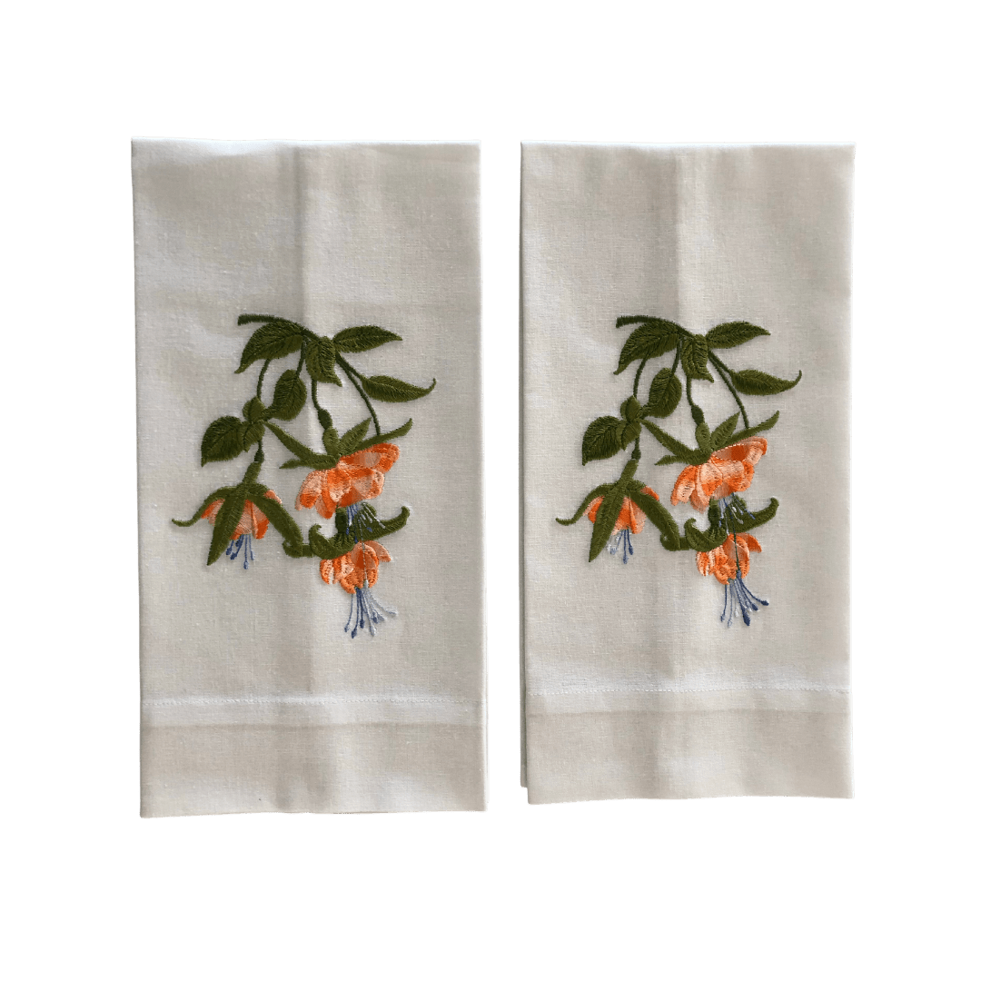 FineLeaf Toalhas de Lavabo Orange Toalhas de Lavabo <br> Orquideas